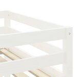 vidaXL Lit mezzanine enfants et rideaux bleu 80x200cm bois pin massif