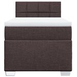 vidaXL Sommier à lattes de lit avec matelas Marron foncé 90x190 cm