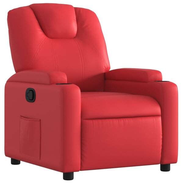 vidaXL Fauteuil inclinable Rouge Similicuir