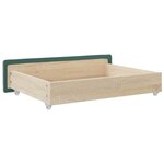 vidaXL Tiroirs de lit 2 Pièces vert foncé bois d'ingénierie et velours