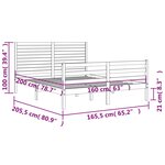 vidaXL Cadre de lit sans matelas 160x200 cm bois massif
