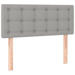 vidaXL Sommier à lattes de lit et matelas gris clair 120x190 cm tissu