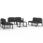 Salon de jardin meuble d'extérieur ensemble de mobilier 7 pièces avec coussins aluminium anthracite 02_0017063