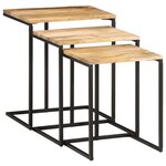vidaXL Tables gigognes 3 Pièces bois massif d'acacia