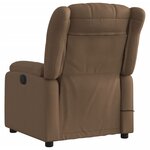 vidaXL Fauteuil inclinable de massage électrique marron tissu