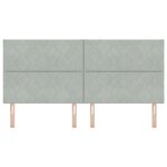 vidaXL Tête de lit LED gris clair Ensemble de 3 Gris clair