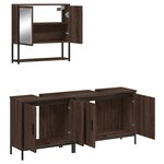 vidaXL Ensemble de meubles de salle de bain 3 Pièces Chêne marron