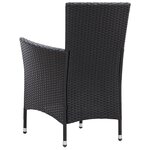 vidaXL Ensemble à manger d'extérieur 7Pièces coussins résine tressée noir