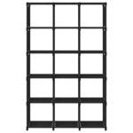vidaXL Étagère d'affichage 15 cubes Noir 103x30x175 5 cm Tissu