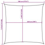 vidaXL Voile d'ombrage 160 g/m² Noir 7x7 m PEHD