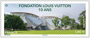 Timbre - Fondation Louis Vuitton - 10 ans - Lettre Internationale