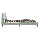 vidaXL Cadre de lit sans matelas gris clair 160x200 cm velours