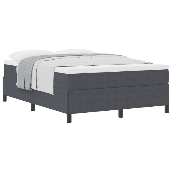 vidaXL Cadre de lit Gris Foncé 140x190 cm en Tissu Velours