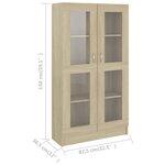 vidaXL Armoire à vitrine Chêne sonoma 82 5x30 5x150 cm Bois ingénierie