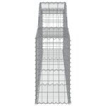 vidaXL Paniers à gabions arqués 8 Pièces 300x30x60/80 cm Fer galvanisé