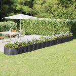 vidaXL Lit surélevé de jardin Acier enduit de poudre Anthracite