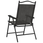 vidaXL Chaises de jardin pliables lot de 8 en acier et textilène