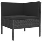 Salon de jardin meuble d'extérieur ensemble de mobilier 13 pièces avec coussins résine tressée noir 02_0015786