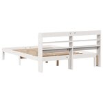 vidaXL Cadre de lit avec tête de lit sans matelas blanc 140x200 cm