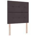 vidaXL Lit à ressorts avec matelas et banc Marron foncé 120 x 190 cm Tissu