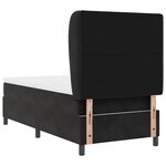 Lit Box Spring vidaXL avec Matelas Noir 90x190 cm Velours