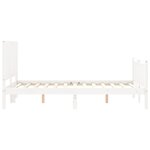 vidaXL Cadre de lit sans matelas blanc bois de pin massif