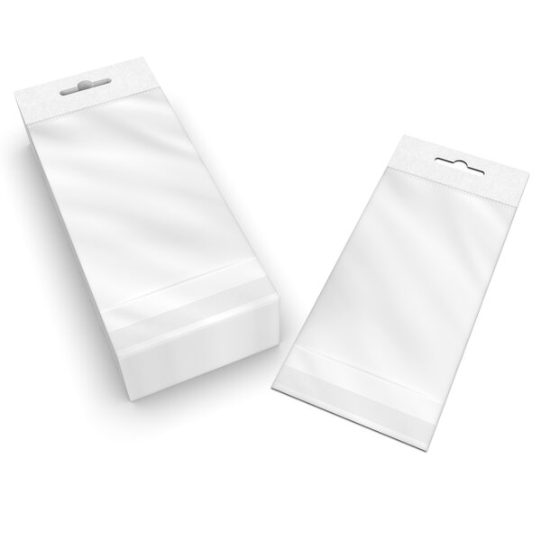 Lot de 500 150x85 mm sac transparent cellophane avec dispositif d'accrochage en rayon - 500