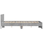 vidaXL Cadre de lit sans matelas gris béton 120x190 cm