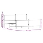 vidaXL Cadre de lit en métal sans matelas chêne marron 180x200 cm