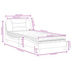 vidaXL Lit avec matelas cappuccino 80x200 cm similicuir