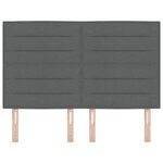 vidaXL Tête de lit Design Lignes Gris Foncé 160 cm Tissu
