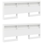 vidaXL Lit avec bibliothèque blanc 180x200 cm en bois d'ingénierie