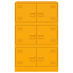 vidaXL Buffet jaune moutarde 67x39x107 cm acier