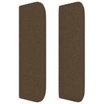 vidaXL Tête de lit avec oreilles Marron Foncé 163x16x78/88 cm Tissu