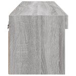 vidaXL Meuble TV avec lumières LED sonoma gris 80x30x30 cm