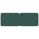 vidaXL Coussin de tête de lit vert foncé 120 cm velours