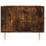 vidaXL Table basse Chêne fumé 50x50x40 cm Bois d'ingénierie