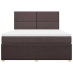 vidaXL Sommier à lattes de lit avec matelas Marron foncé 180x200 cm