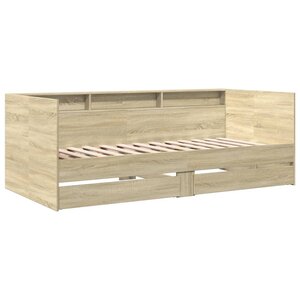 vidaXL Lit de jour et tiroirs chêne sonoma 90x200cm bois d'ingénierie