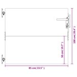 vidaXL Portail de jardin 85x100 cm acier corten