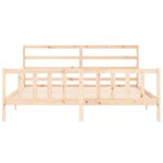 vidaXL Cadre de lit avec tête de lit 200x200 cm bois massif