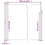 vidaXL Auvent latéral rétractable vert foncé 200x300 cm