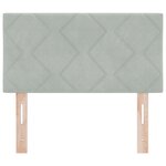 Tête de lit vidaXL Design Blocs Diamants Gris Clair 80 cm Velours