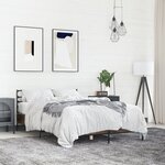 vidaXL Cadre de lit sans matelas chêne marron 140x200 cm