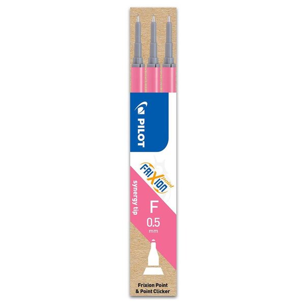Set de 3 recharges frixion point (bls-frp5) pointe fine rose x 12 pilot