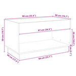 vidaXL Table basse avec LED infini chêne sonoma 90x50x50 cm