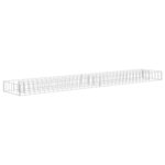 vidaXL Lit surélevé à gabion Acier galvanisé 180x30x10 cm