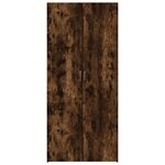 vidaXL Armoire à chaussures Chêne fumé 80x35 5x180cm Bois d'ingénierie