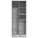 vidaXL Garde-robe sonoma gris 80x50x200 cm bois d'ingénierie
