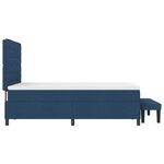 vidaXL Lit avec Sommier et Banquette Bleu 140x200 cm Tissu